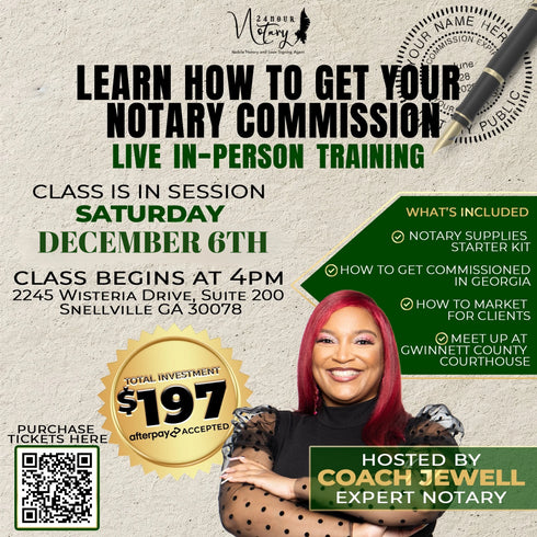 Notary Training Class (Live 12/6/25)